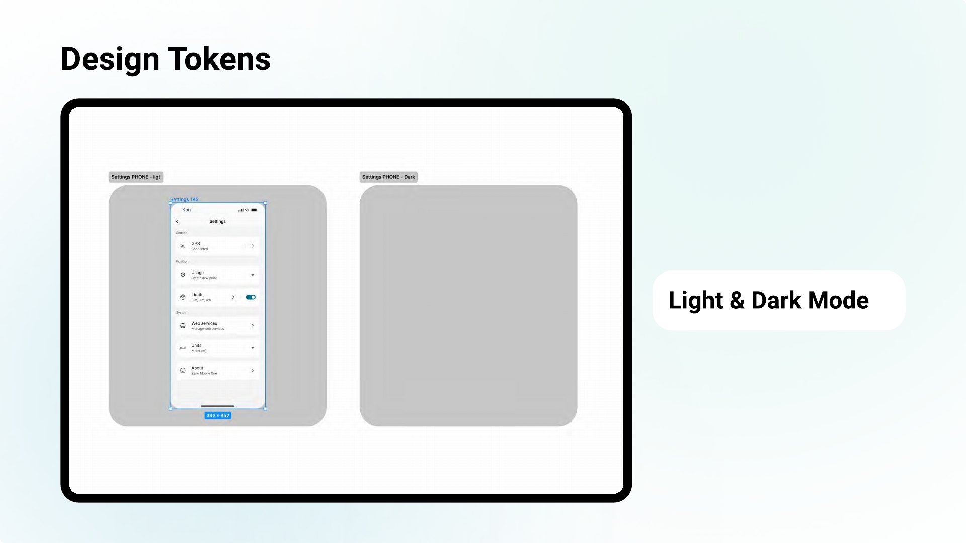 Design tokens light & dark